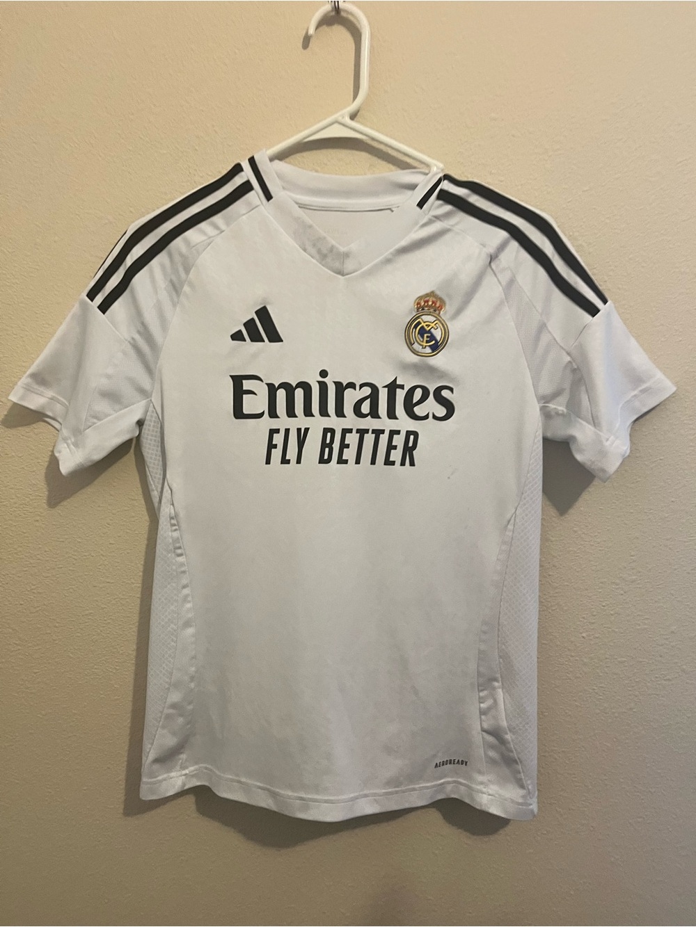 adidas White Jersey with Black Stripes
